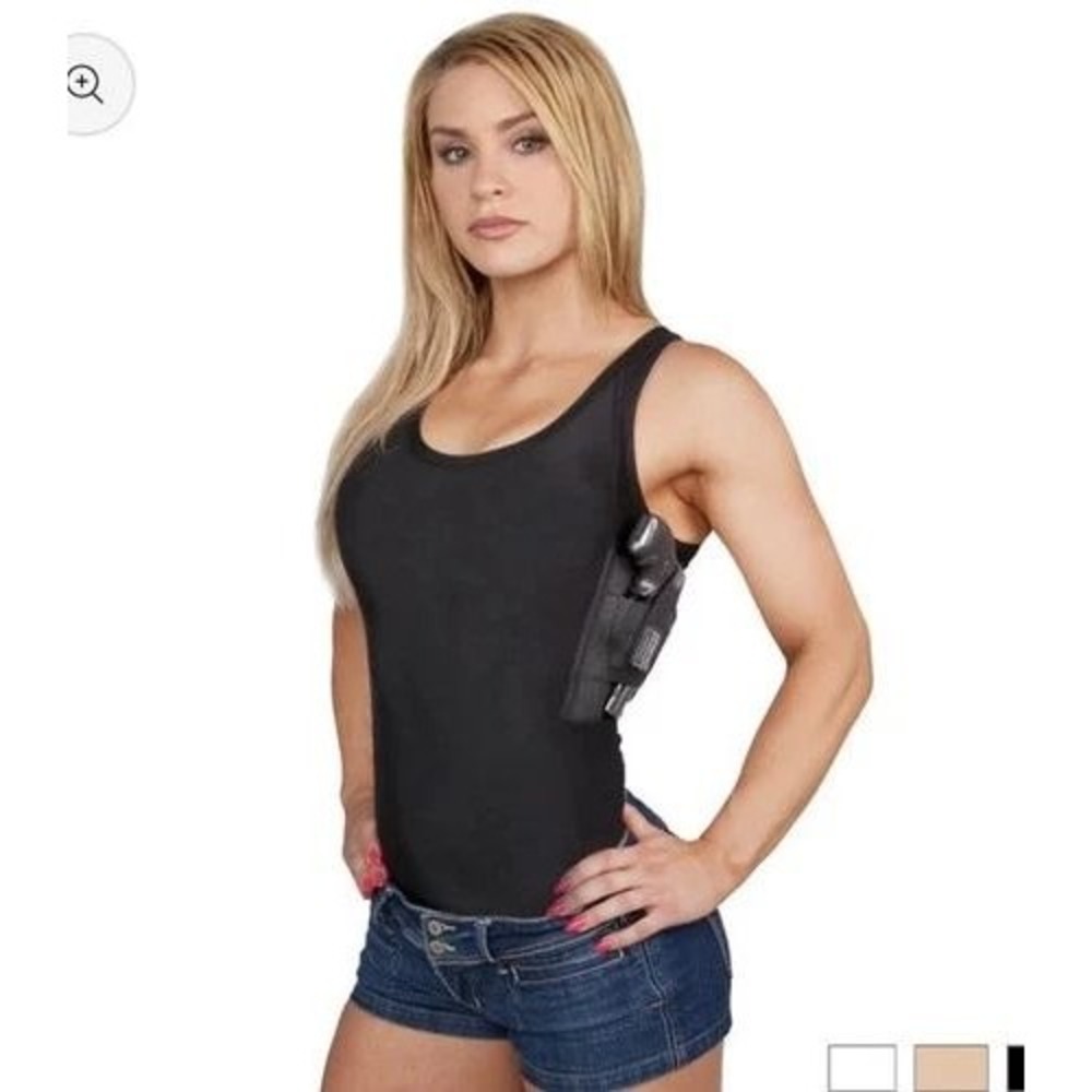 UnderTech Undercover Tank Top Women XS Black Concealed Carry Holster Compression
